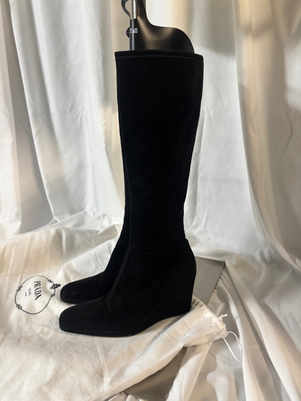 Black Suede Prada Boots